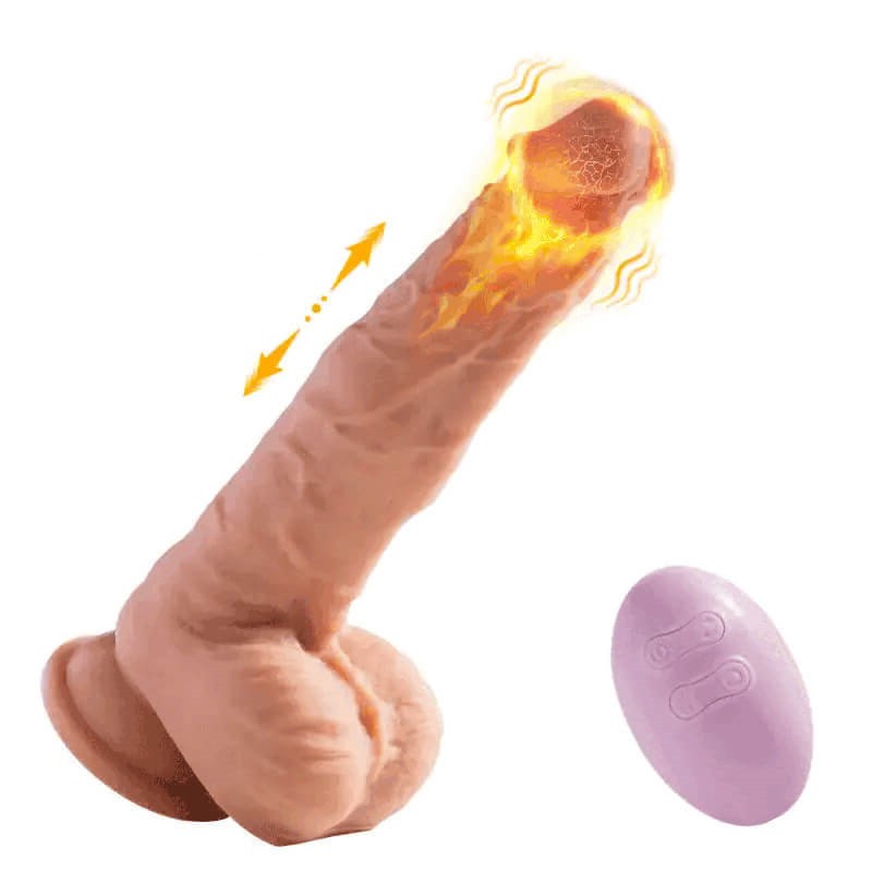 Fergus – 6.5-inch Remote Control 3-in-1 Realistic Suction Cup Dildo