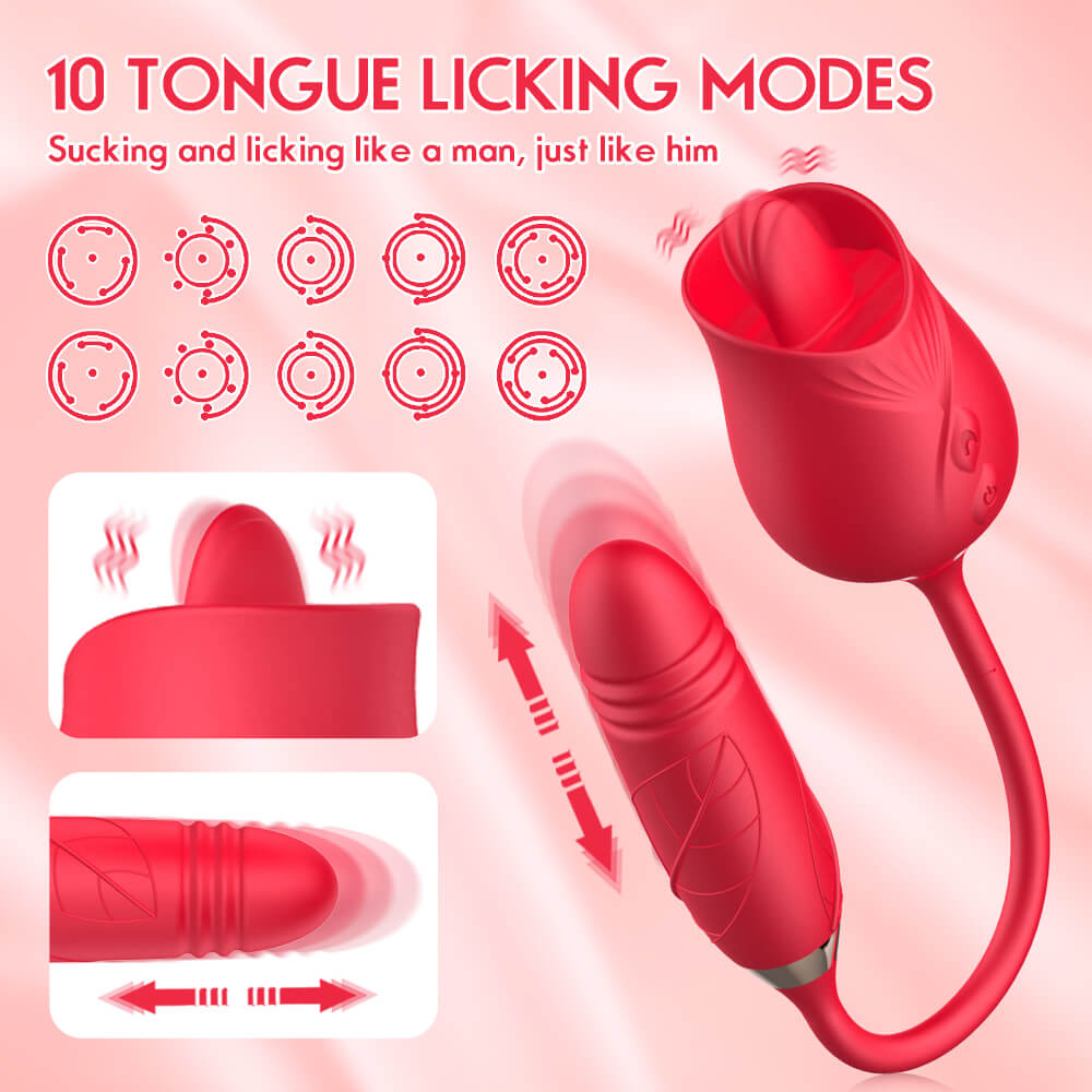 Fiona – Rose Clit Licking & Vibrating Stimulator Multifunctional Vibrator