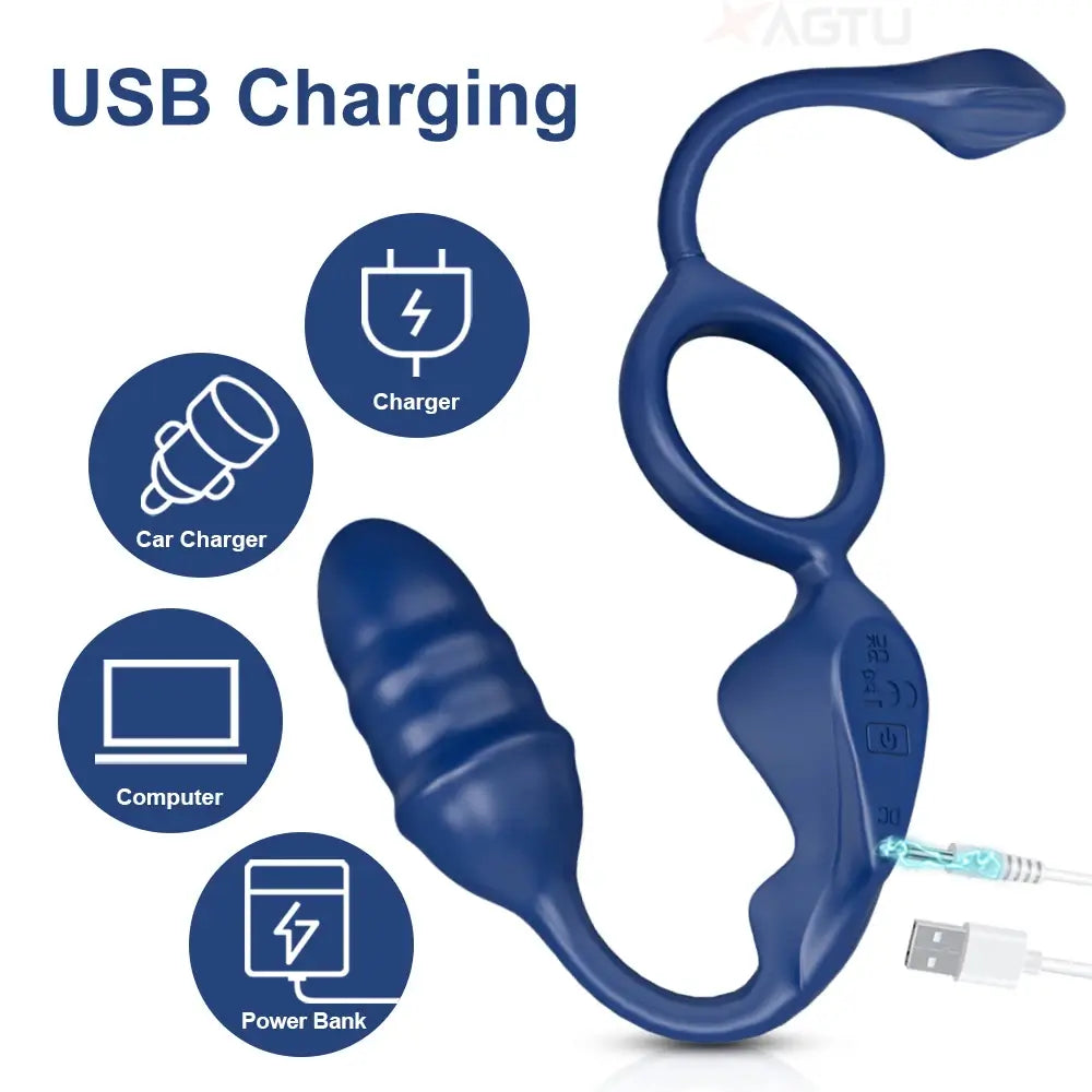 FusyFun WAVE Anal Toy for Two or for Solo Fun 9 Vibrating