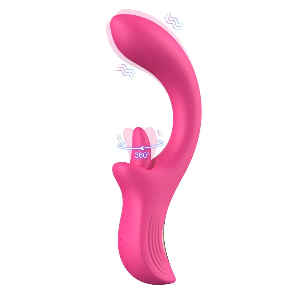 G-Lick  C Curved G-Spot Vibrator & Rotating Tongue Clitoral Stimulator