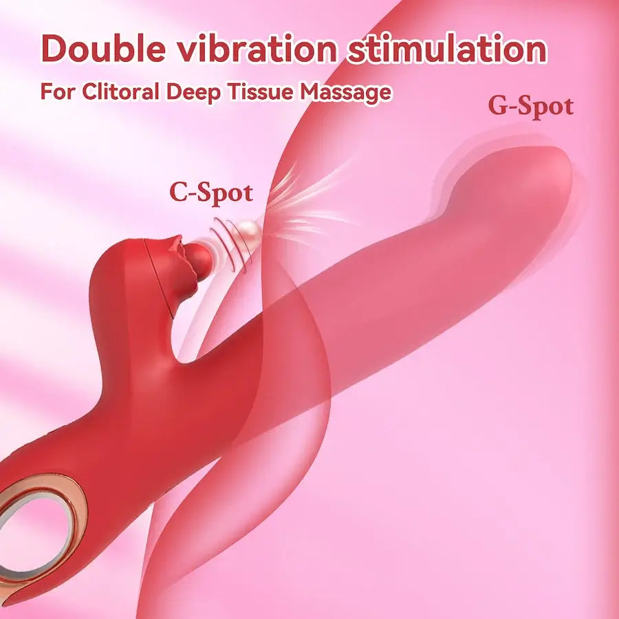 Liliana  C 4 In 1 Tapping Wiggling G-spot Vibrator With Rolling Beads