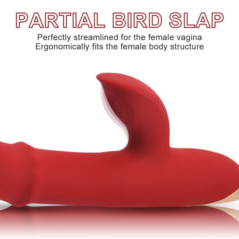 JESSLYN Tapping Clit Stimulator G-spot Vibrator with Sliding Beads Ring