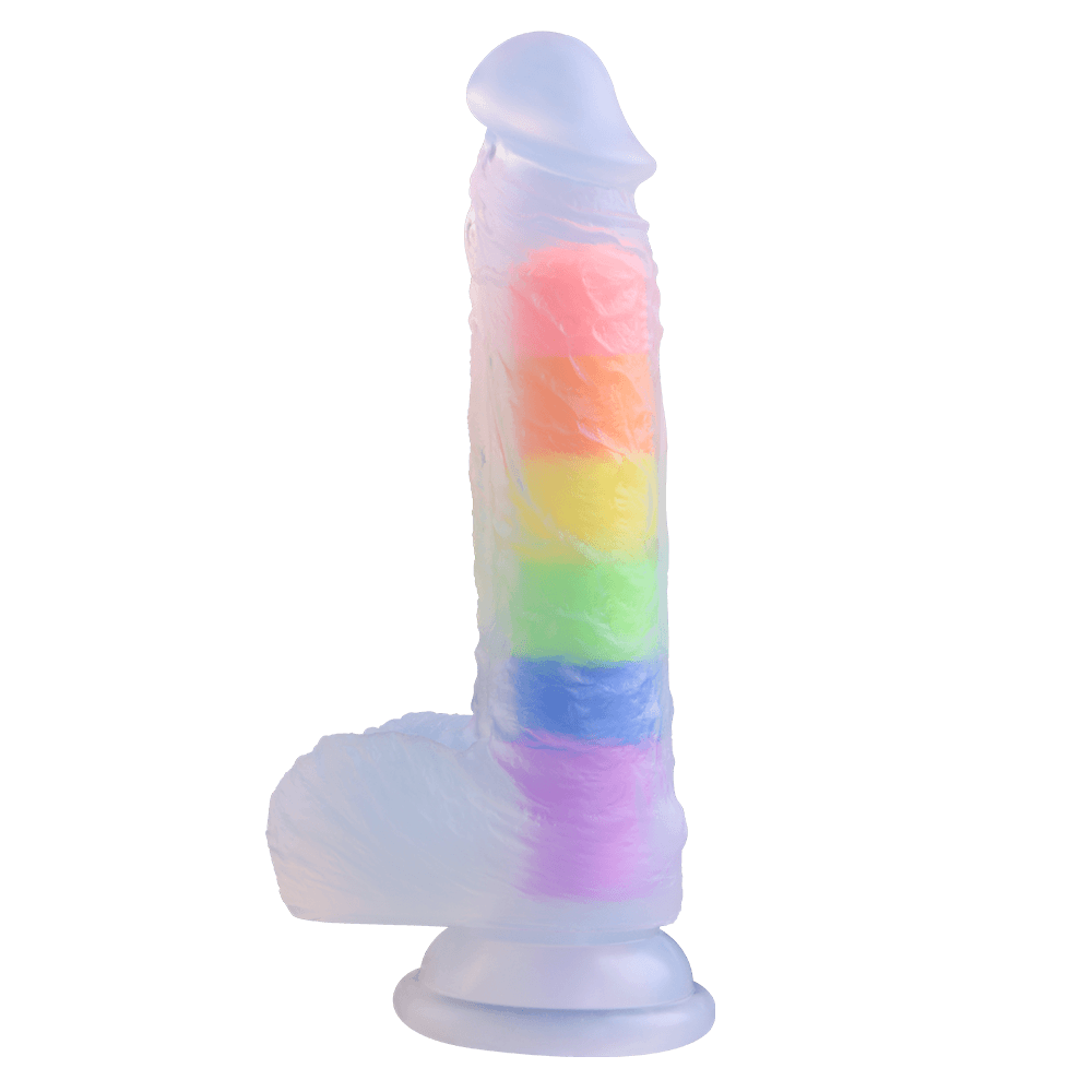 Julian – 5.4-inch Rainbow Jelly Realistic Suction Cup Dildo