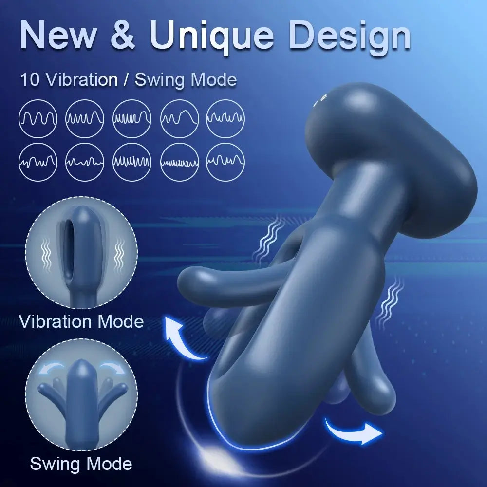Karrot 10 Tapping 10 Vibrating Pointed Design Anal Toy with Remote Control