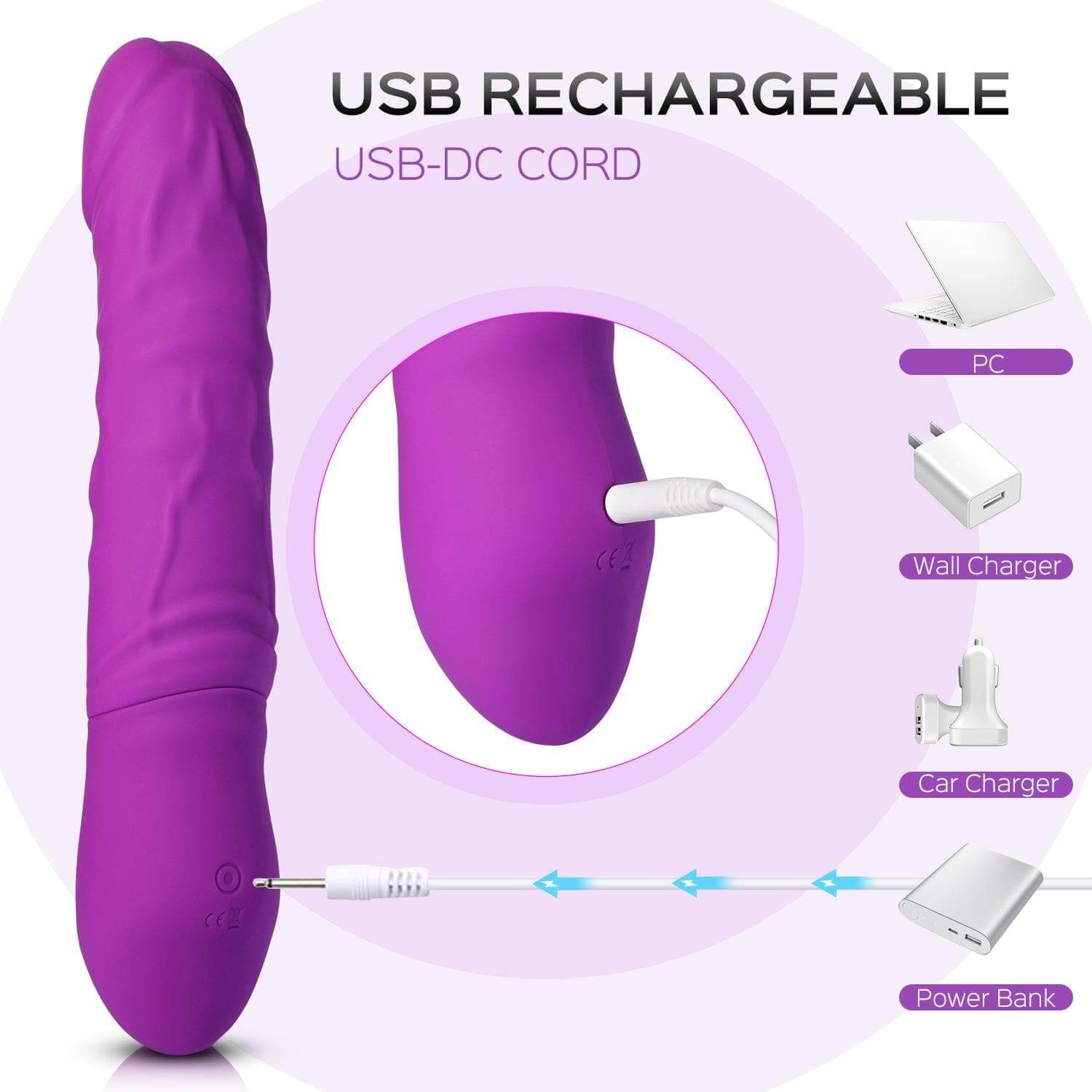 Kong  C Rotating 6 Inch Dildo & G Spot Vibrator