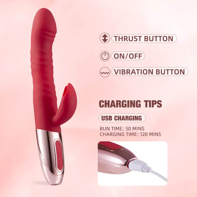 Lovers – Retractable Burgundy G-Spot Heated Vibrator