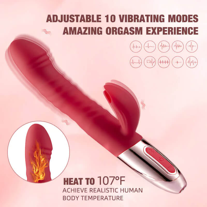 Lovers – Retractable Burgundy G-Spot Heated Vibrator