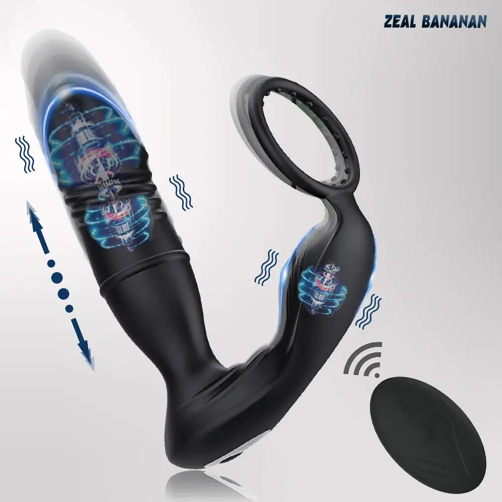 Luca  C Thrusting Prostate Massager with Cock Ring