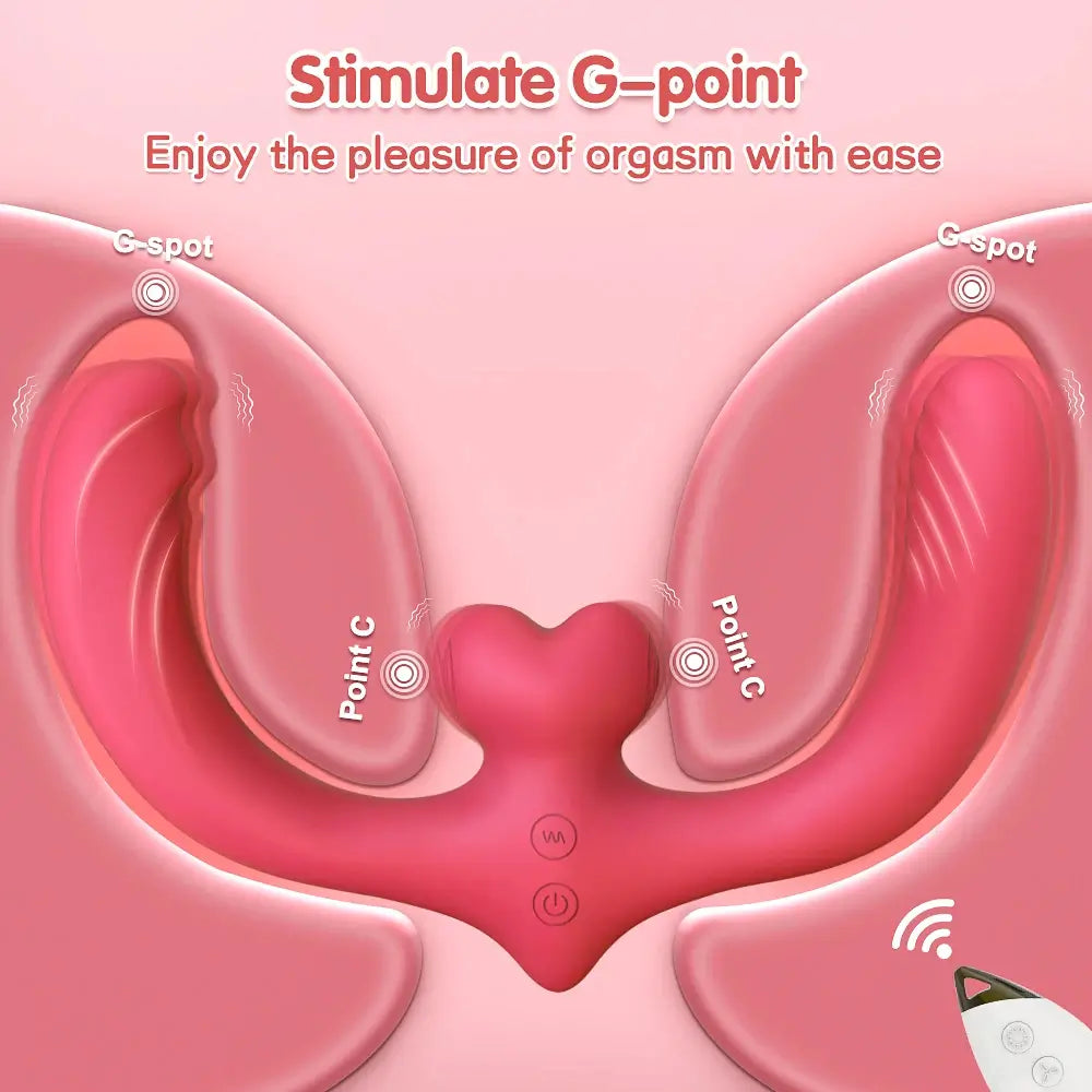 Luv U  C Powerful Vibrating Double Dildo Couples G-spot Vibrator with Remote Control