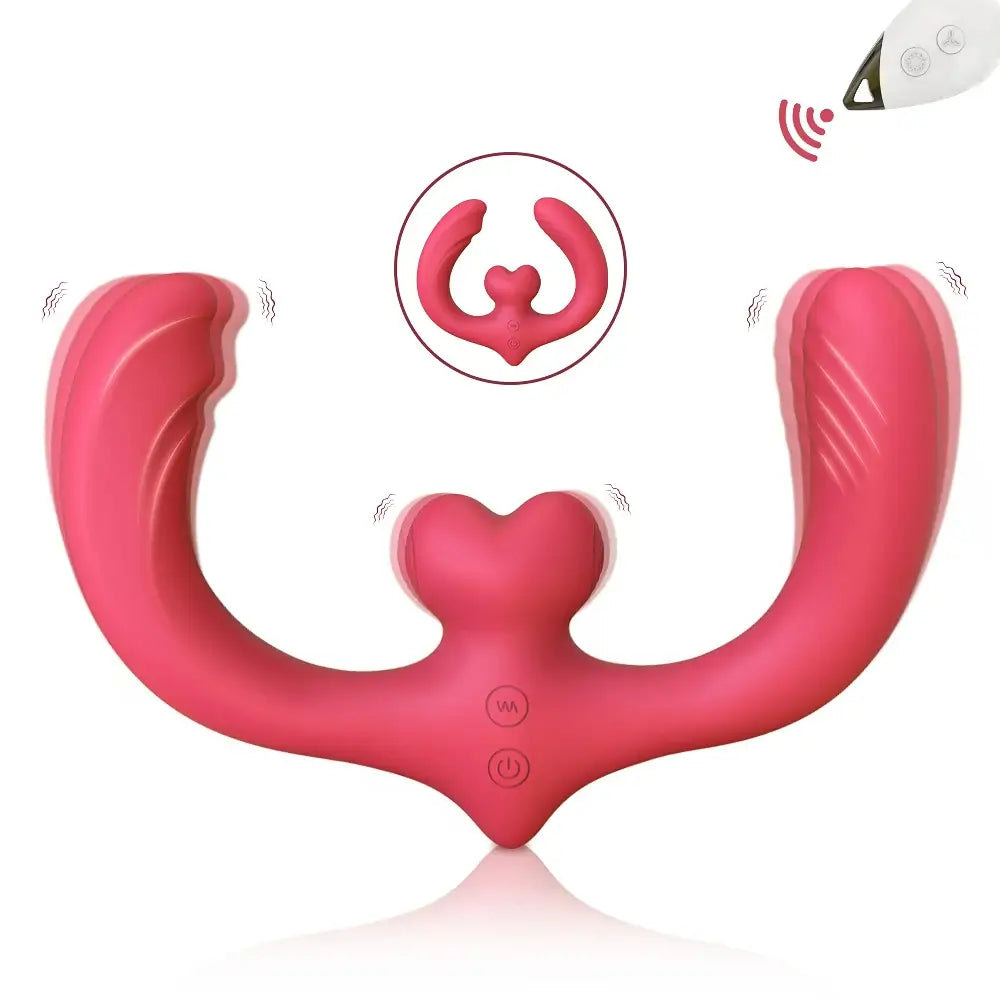 Luv U  C Powerful Vibrating Double Dildo Couples G-spot Vibrator with Remote Control