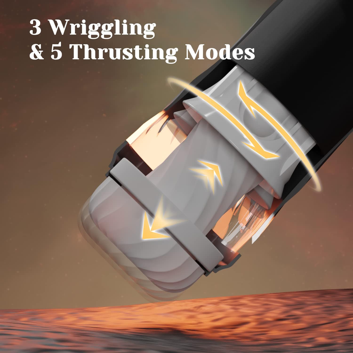 Aroselove - Rocket 3d Realistic Textured Electric Stroker With 5 Thrusting Rotating Modes - Aroselove