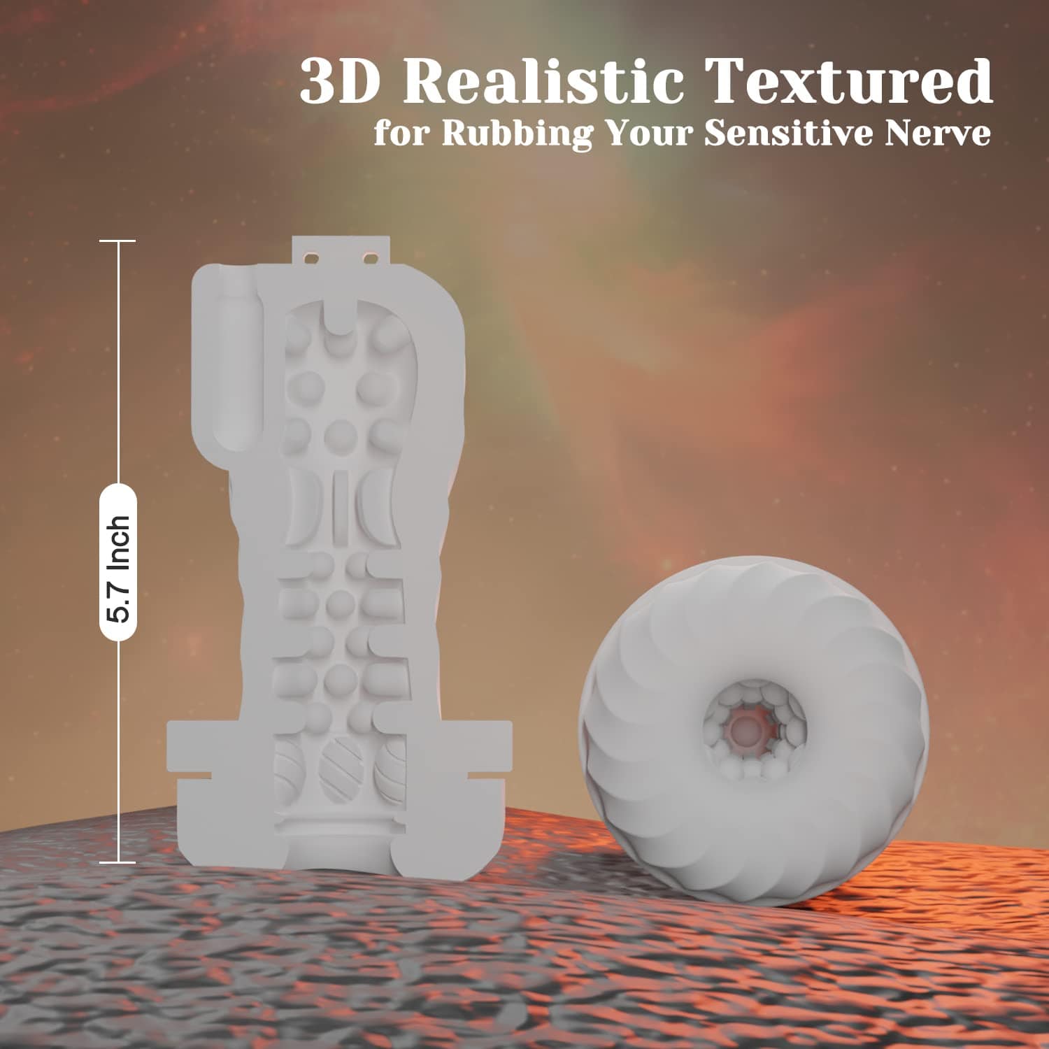 Aroselove - Rocket 3d Realistic Textured Electric Stroker With 5 Thrusting Rotating Modes - Aroselove