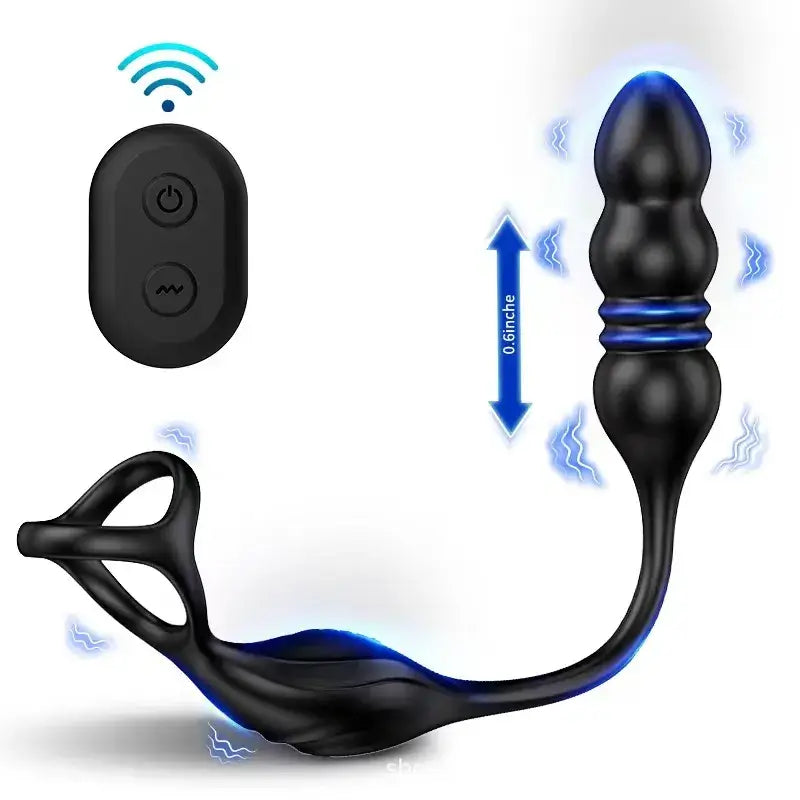 Mike 9 Thrusting & Vibrating Wearable Prostate Massager with Cock ring