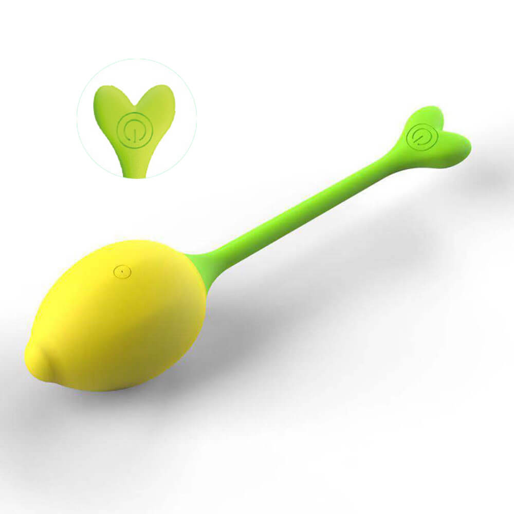 Miss 9 Vibrating Lemon Silicone Vaginal Training Kegel Balls with Voice Mode