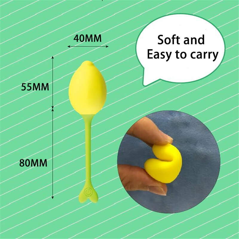 Miss 9 Vibrating Lemon Silicone Vaginal Training Kegel Balls with Voice Mode