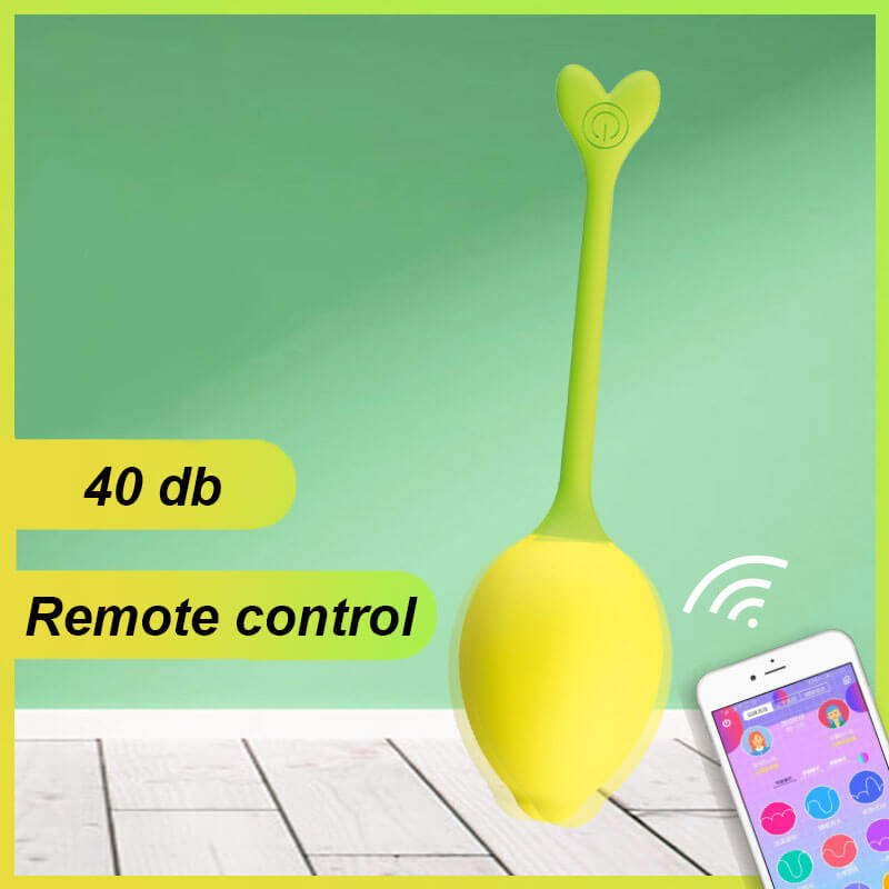 Miss 9 Vibrating Lemon Silicone Vaginal Training Kegel Balls with Voice Mode