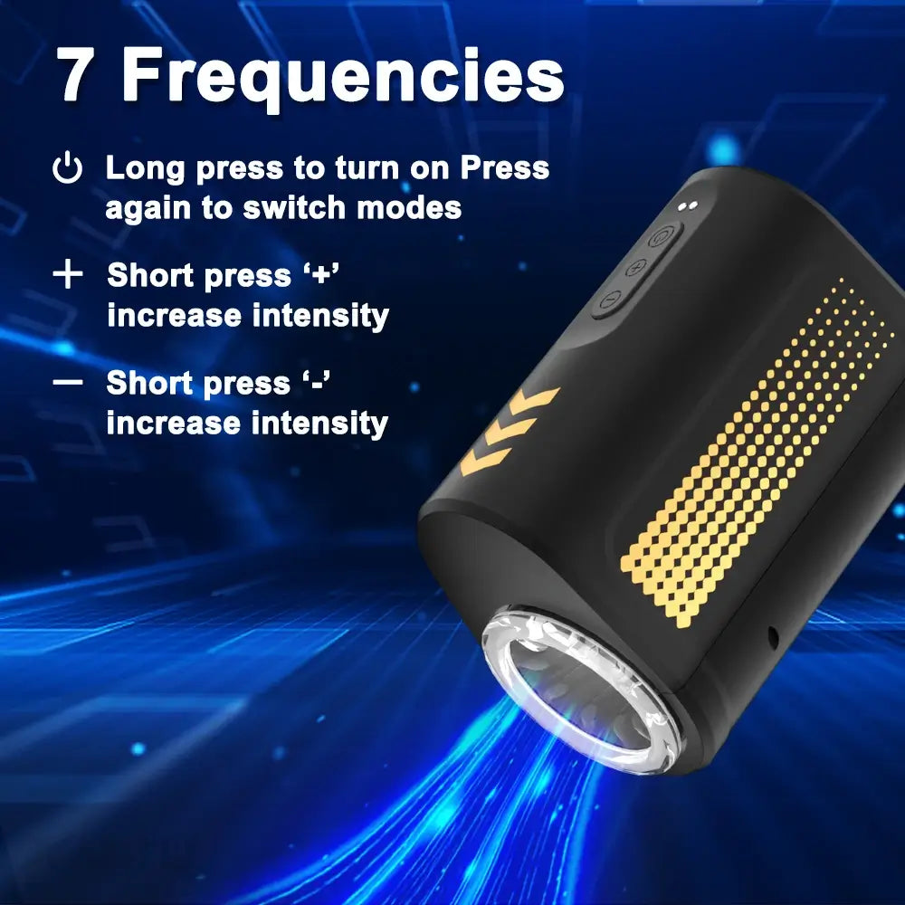 Morgan Open-ended Fully Waterproof 7 Thrusting Rotating Portable Masturbation Cup