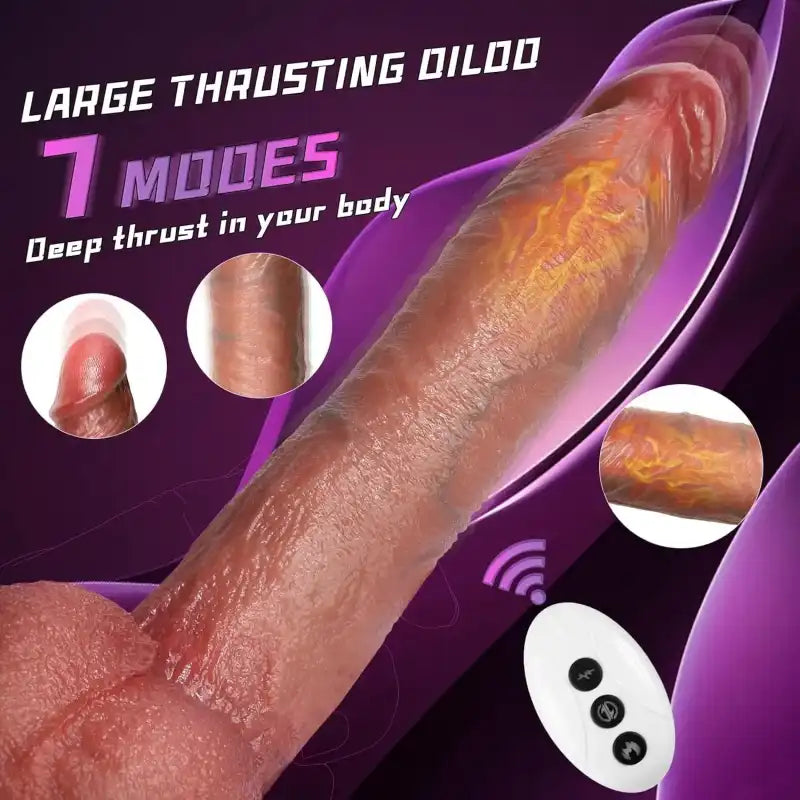 Mr. Spades 11.69IN Super Long Realistic Thrusting Heating Handsfree Dildo for G Spot Anal