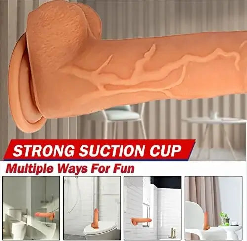 Myles – 7 Vibrating Thrusting & Heating Realistic G-spot Clitoral Anal Stimulator & Hands-Free Dildo