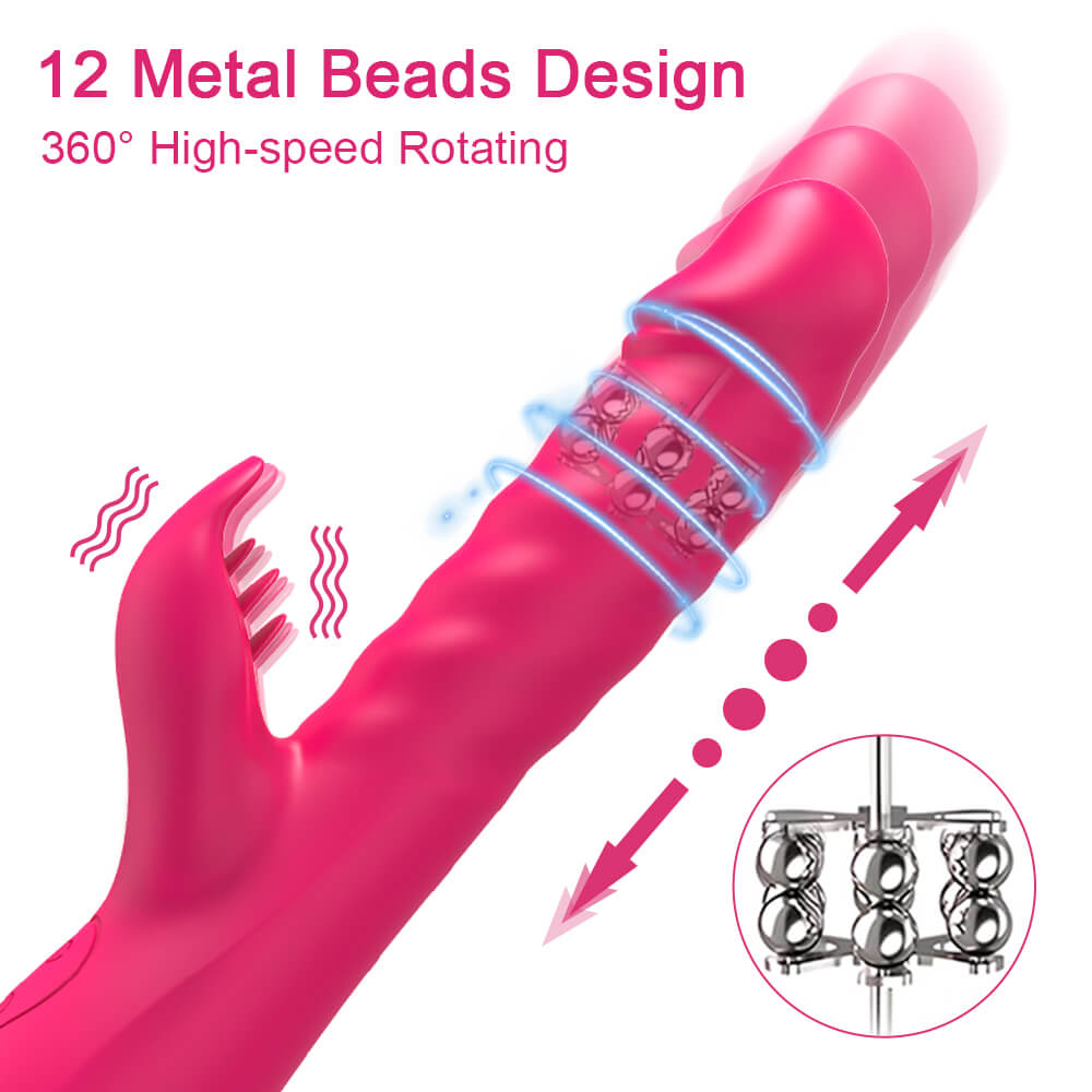 NEON HOLIC Thrusting Rotation Beads Rabbit Vibrator