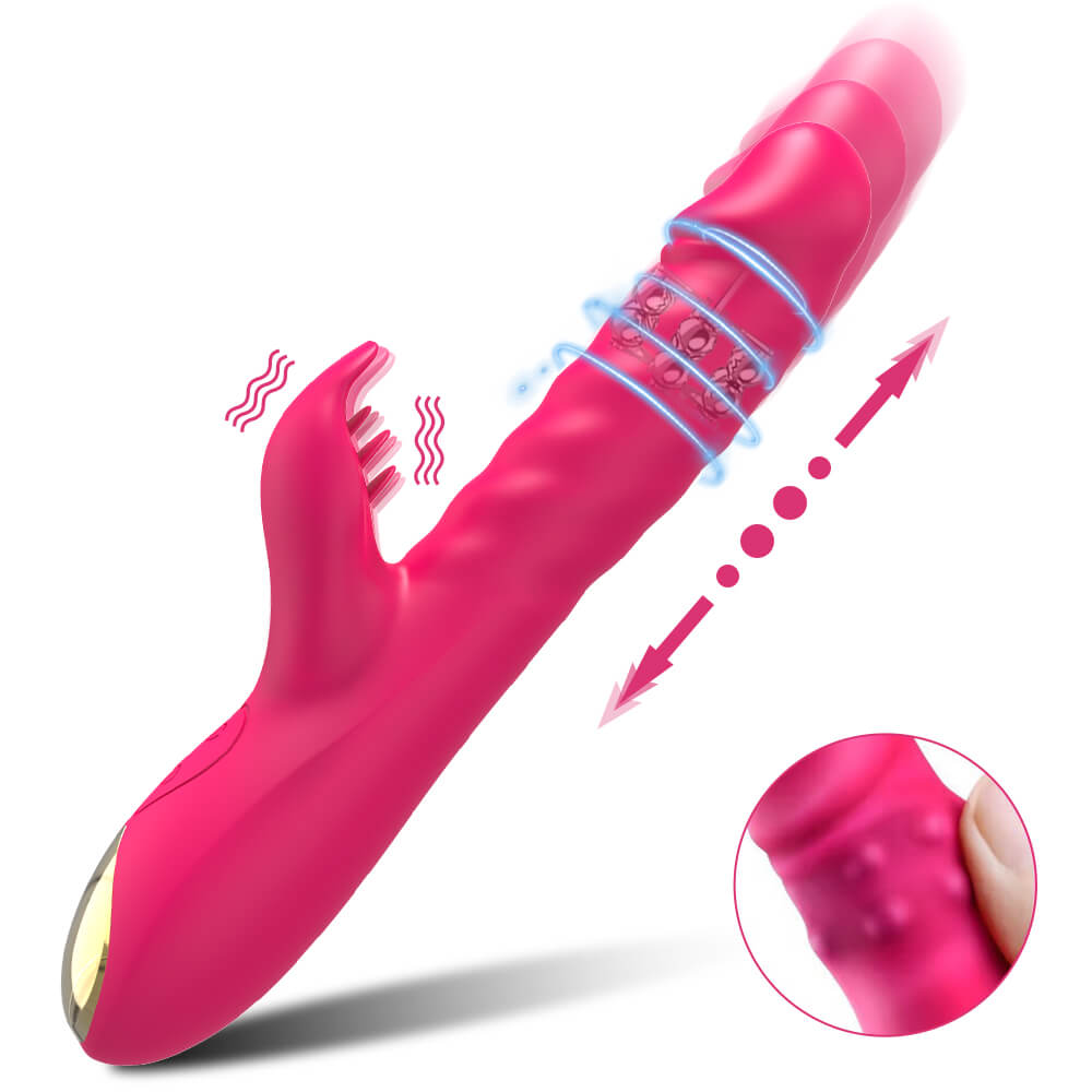 NEON HOLIC Thrusting Rotation Beads Rabbit Vibrator