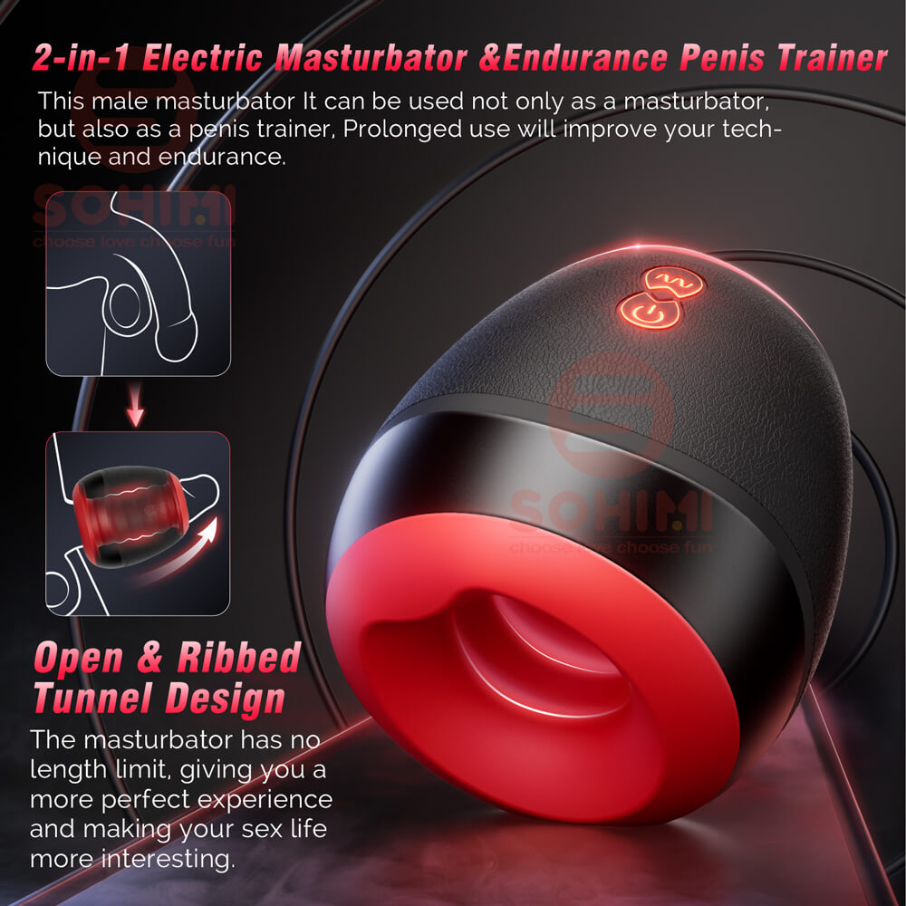 NINJA Open-ended Vibrating Stroker Male Masturbator