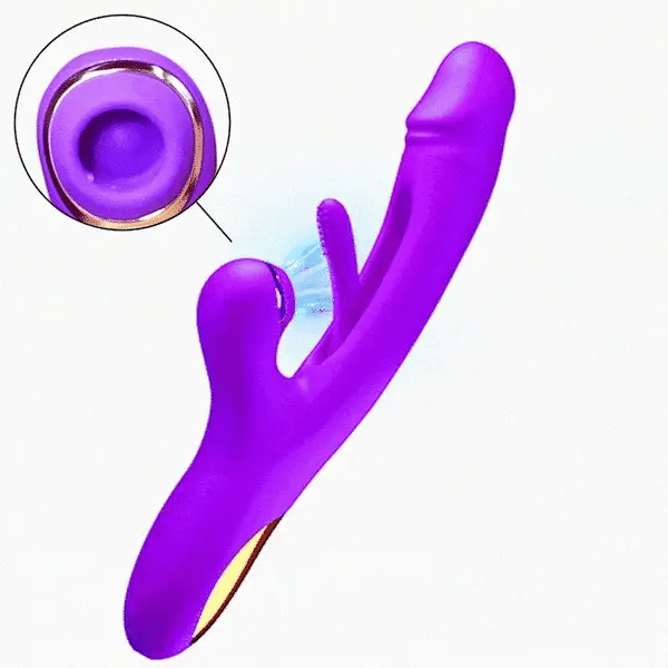 Naraku 3 IN 1 Sucking & Flapping Vibrator G Spot Clitoral Stimulator with 7 Modes Massager
