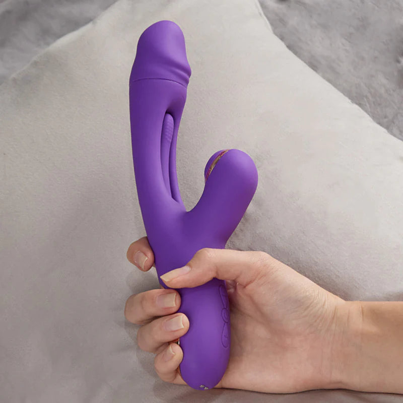 Naraku 3 IN 1 Sucking & Flapping Vibrator G Spot Clitoral Stimulator with 7 Modes Massager