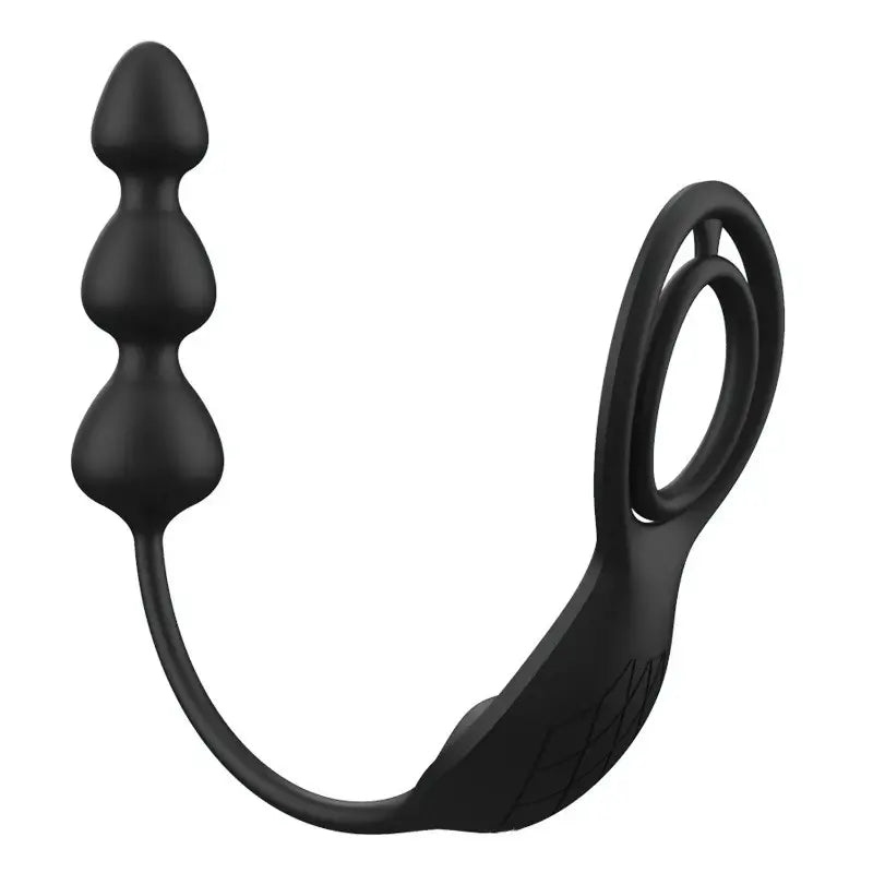 Neil  C Vibrating Anal Beads with Cock Ring & Perineum Massager