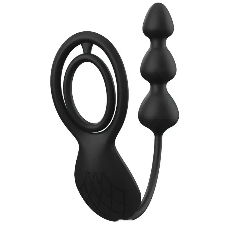 Neil  C Vibrating Anal Beads with Cock Ring & Perineum Massager