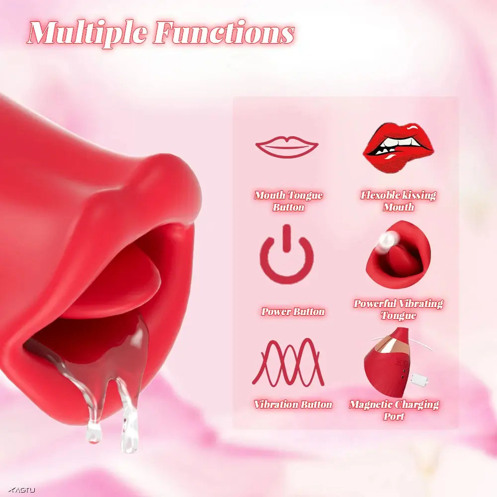 Nibbler Pro  C Lip Biting Vibrator with Wiggle Finger Shaped Vibrator