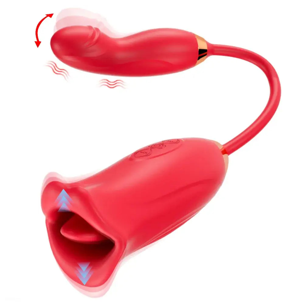 Nibbler Pro  C Lip Biting Vibrator with Wiggle Finger Shaped Vibrator