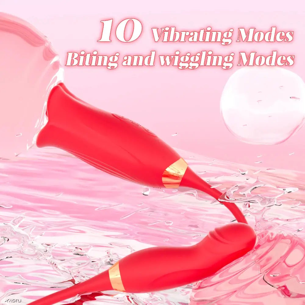 Nibbler Pro  C Lip Biting Vibrator with Wiggle Finger Shaped Vibrator