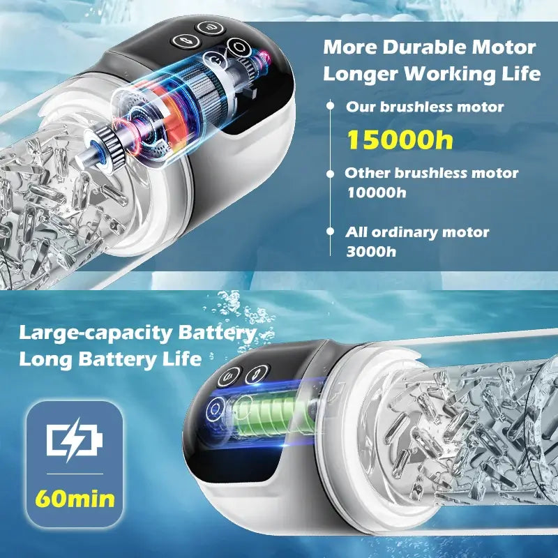 PAPLISS Night Elf 7 Rotation Suction Vacuum Pumps Masturbator Cup Pocket Pussy Adult Sex Toys Men