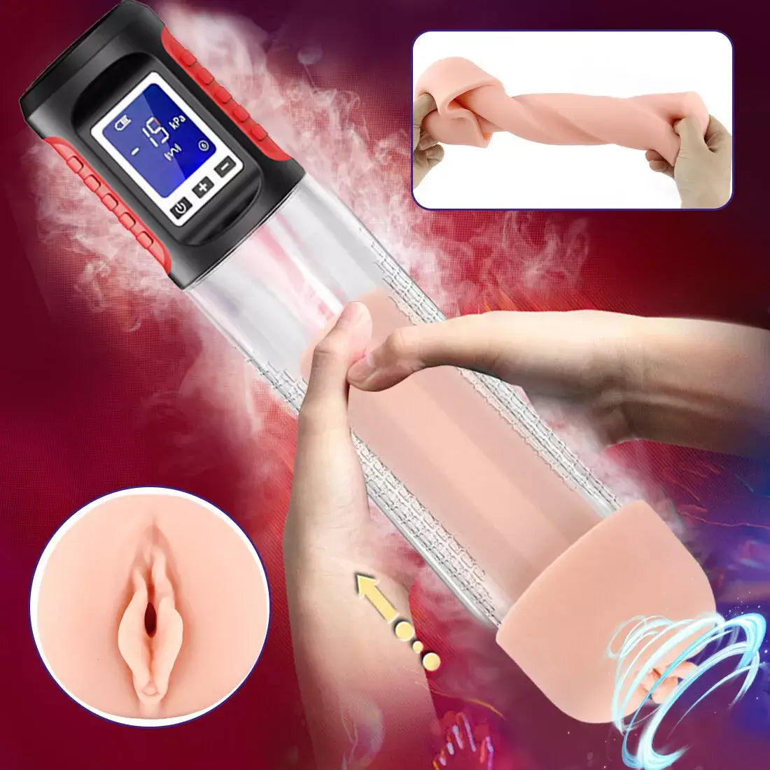 Odin  C 2 in 1 Automatic Vibrating Male Masturbator Penis Pump with Sleeve