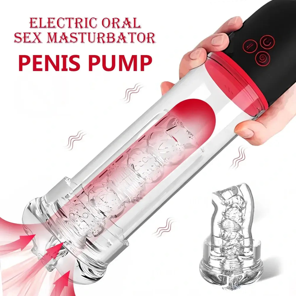 Oral Love  C S-Hande Upgraded 2 IN 1 Sucking Vibrating Penis Pump