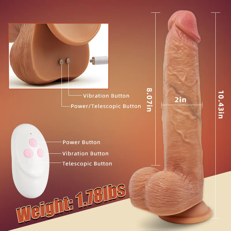 Outrider – Vibrating, Thrusting Thick and Lifelike Dildo 10.43 Inch