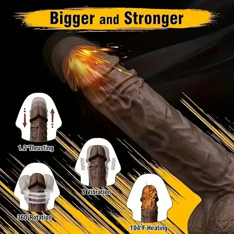 Outrider 10.83 In Vibrating Thrusting Thick Long Lifelike Dildo