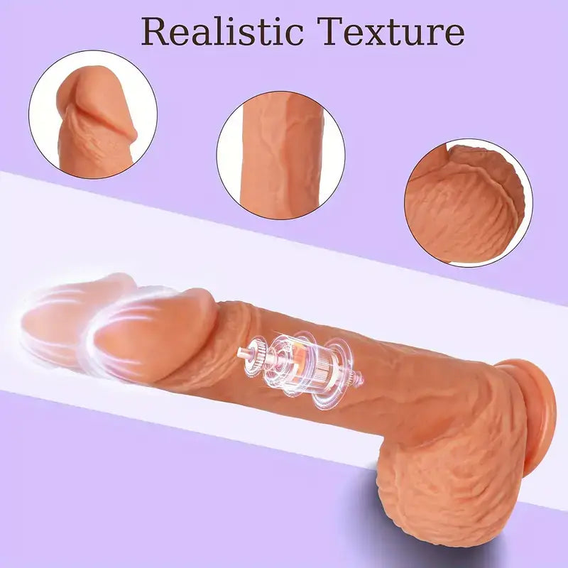 Owen – 8 Inch Remote Control Thrusting Realistic Dildo with Rotating Beads