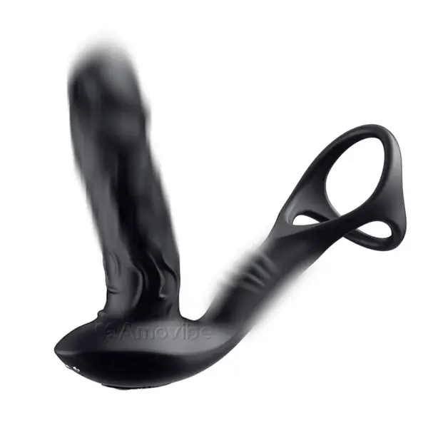 Papliss Wiggling Anal Dildo Massager  C Vibration & Cock Ring