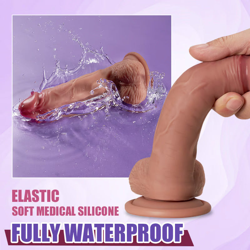 Pastor Beginner-friendly Vagina & Anal 7.28 INCH Lifelike Silicone Strap on Dildo