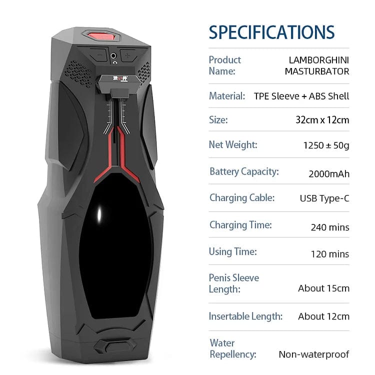 Aroselove - Lamborghini Automated Penetration Intelligent Pleasure Cup with Magnetic Key Lock - Aroselove