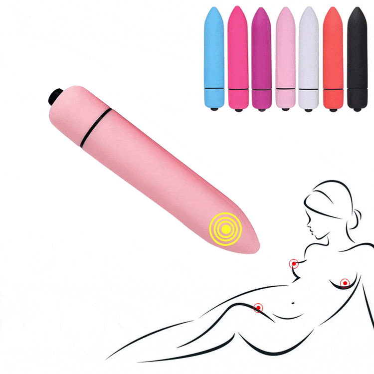 Aroselove - Fun Vibrator Mini Bullet Jump Egg Ten Frequency Vibration Tip Frosted Bullet - Aroselove