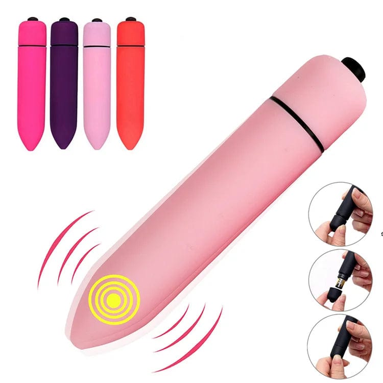 Aroselove - Fun Vibrator Mini Bullet Jump Egg Ten Frequency Vibration Tip Frosted Bullet - Aroselove