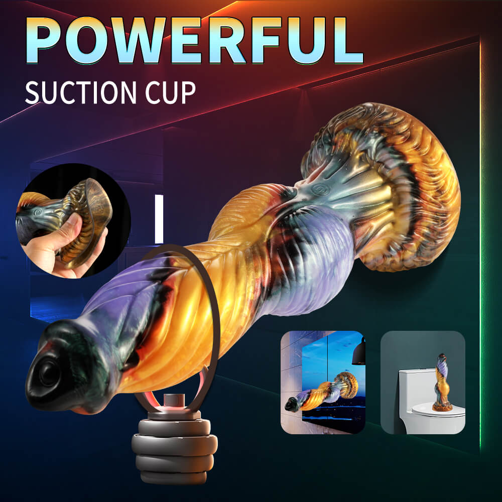 Phoenix Animal Texture 7 Thrusting Vibrating Big Sucker Monster Dildo 10.23 Inch