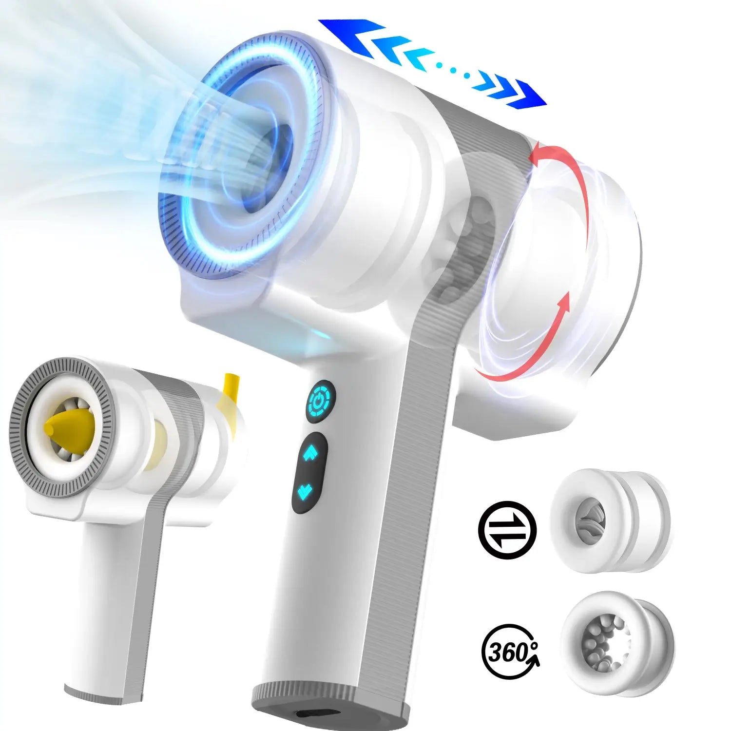 Pulsar – Double-Ended Handheld Vibrating Thrusting & Rotating Automatic Male Masturbator