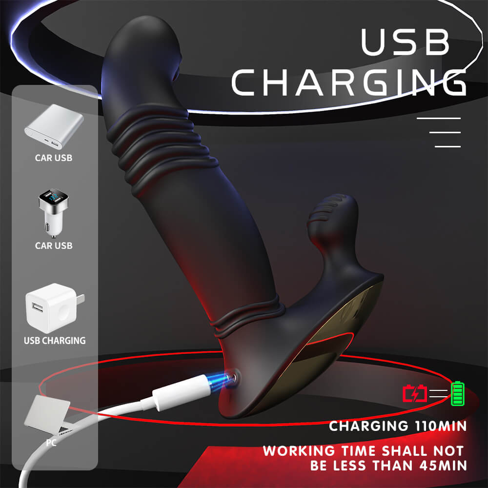 ROYAL Remote Controlled Vibrating Perineum Stimulator Thrusting Prostate Massager