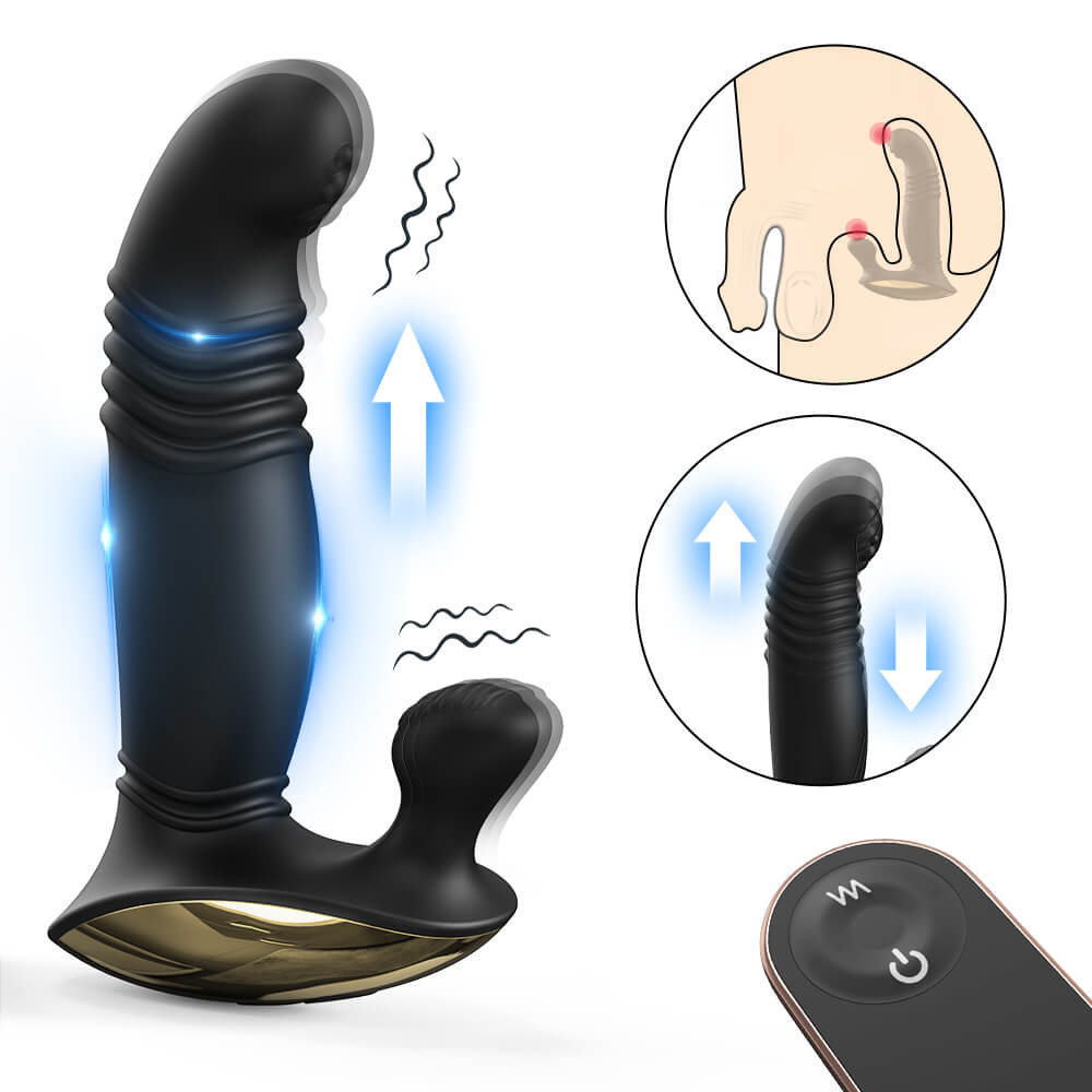 ROYAL Remote Controlled Vibrating Perineum Stimulator Thrusting Prostate Massager