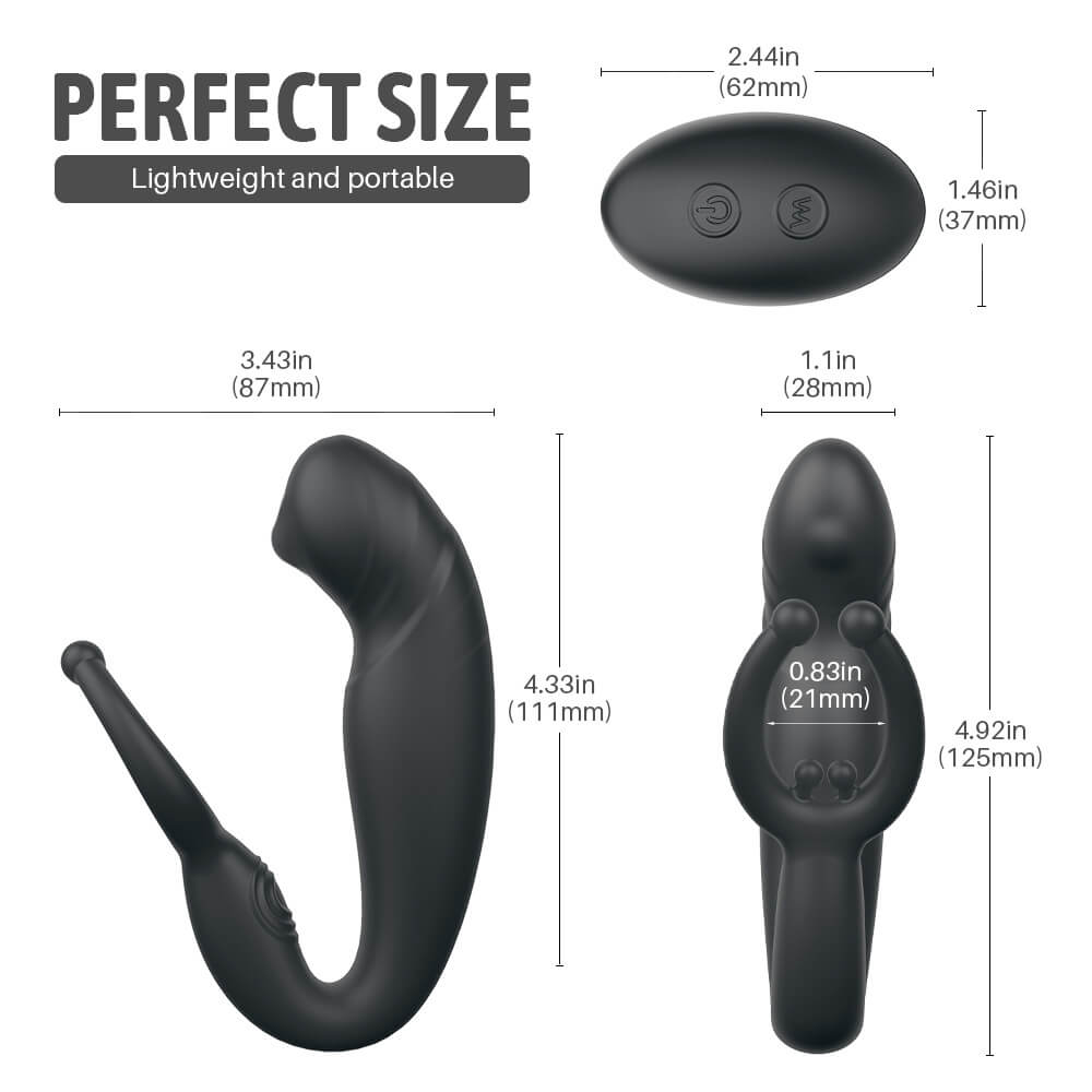 Rainstorm No.1 Bead Massage P-spot 9 Vibrating Prostate Massager with Remote Control