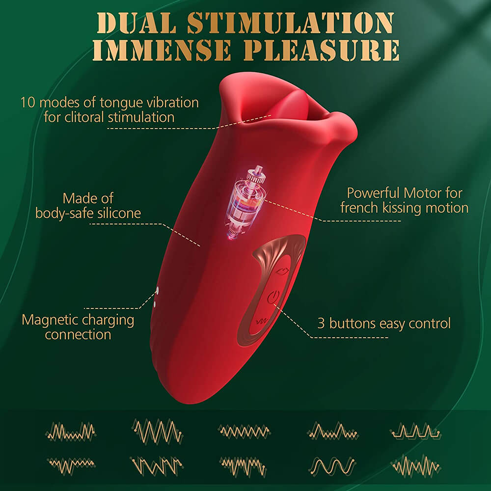 Ramsdell 10 Biting Modes & 10 Vibrating Speeds Stimulate Nipple Clitoral Women Vibrator